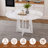47.24" Round Dining Table For 4 - Farmhouse Mdf Table With Marble White Finish