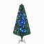 Sapin de Noël artificiel illuminé de 6 pi avec branches réalistes, 24 lumières DEL multicolores, fibre optique et 230 pointes