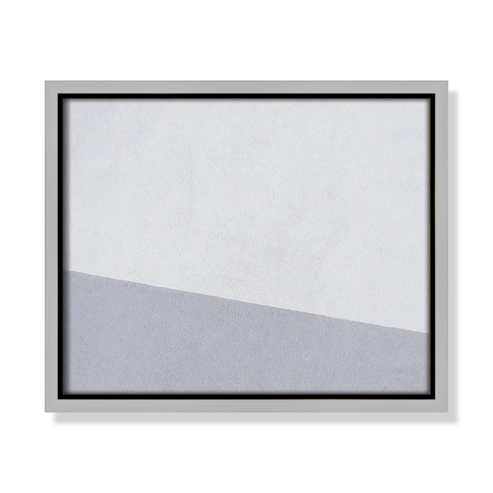 Dominic "Abstract Blues" Print, 9.5" H x 11.5" W x 2" D, Silver Framed Canvas