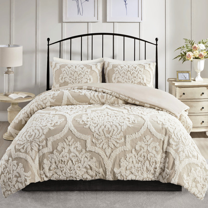 Édredon en coton taupe 3 pièces
