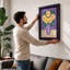 Flowers in Purple Vase Mid-Century - Framed Print-1895418136-1895418137