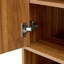 Armoire à chaussures multifonctionnelle moderne en MDF de couleur noyer qui se fond dans le style nordique-256860395