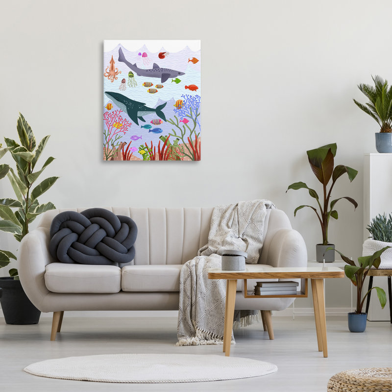 Art sous-marin sous-marin par Regina Moore, H 40 po x l 30 po