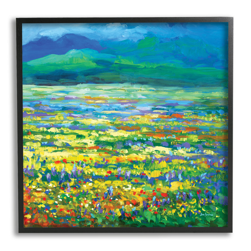 «Meadow Of Wildflowers Blue» par Leon Devenice, H 24 po x l 24 po x P 1,5 po