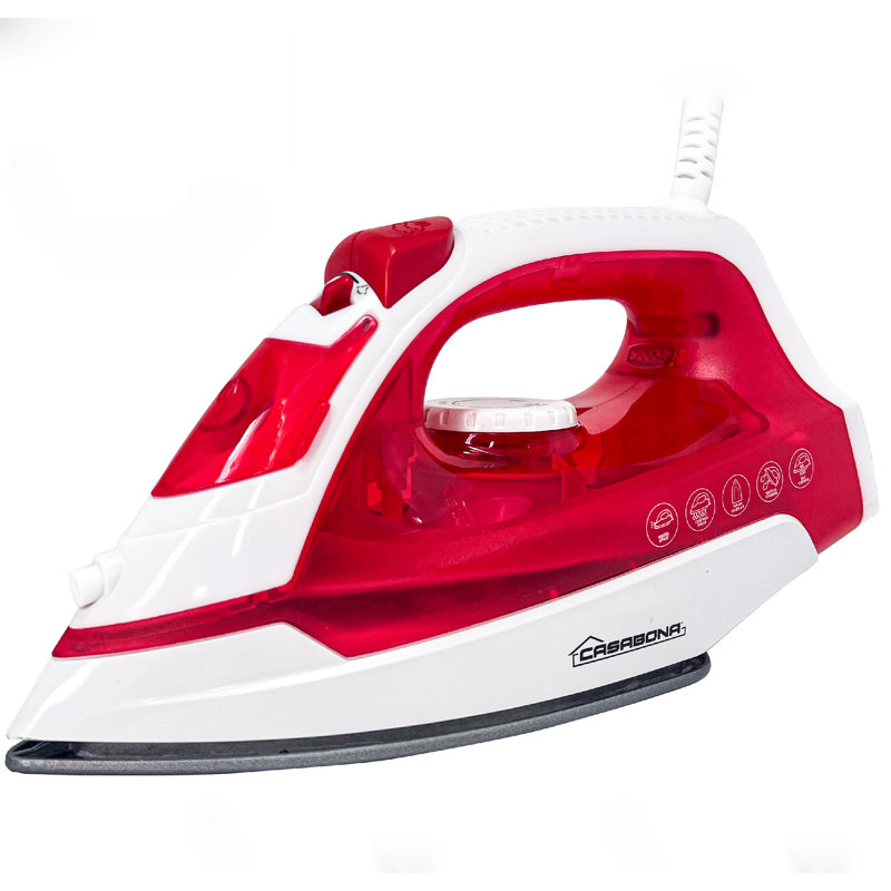 Compact Steam Iron, Red, Red