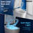 SANOXIS Smart Toilet Bidet Combo, Auto Open/Close Lid, Tankless 1.28 GPF Auto Flush, Heated Seat, Warm Wash & Dry, Intelligent Soft- Close, Blackout Flush, Deodorizer And Remote Control