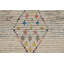 Tapis rayé en laine à motif géométrique marocain 6 x 10