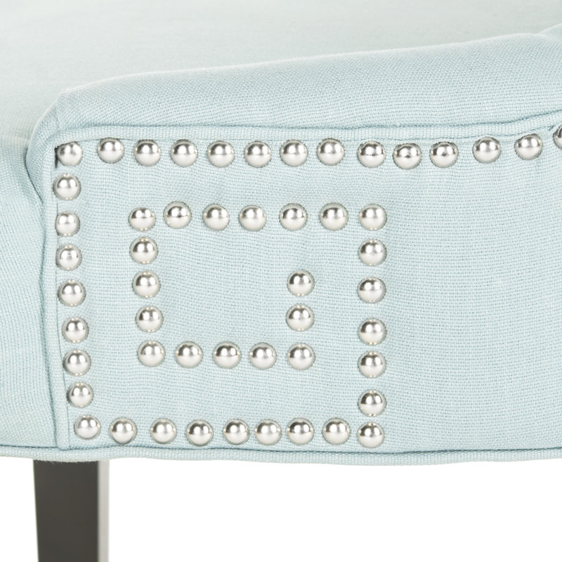 Chaise d'appoint rembourrée Aleshia en bleu clair, Bleu pâle
