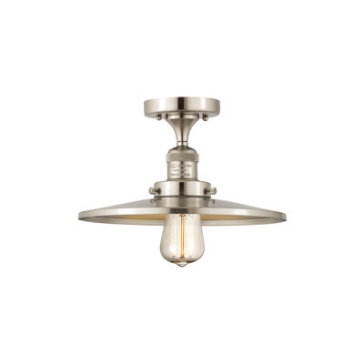 Rouvin Single Light Metal Semi Flush Mount