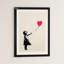 Girl with Balloon Wall Graffiti by Banksy - Framed Print-18869872