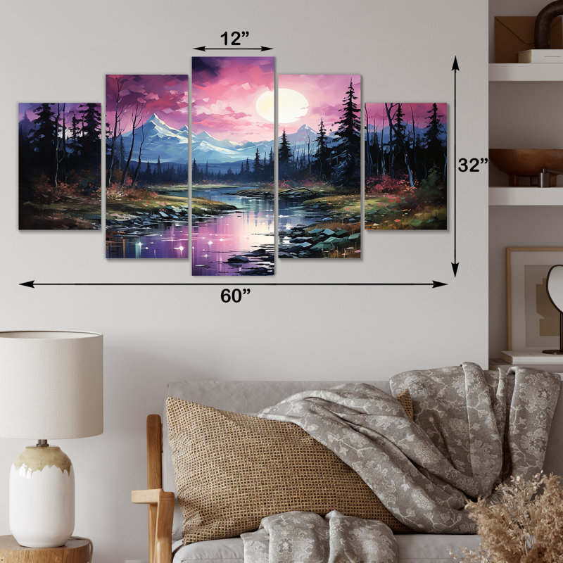 «Northern Light Arctic Glow I - Northern Lights Multipanel», art mural