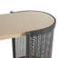 Oval Two-Toned 1 Shelf Console Table With Mesh Side Panels And Tabletop