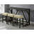 Dining Room 4Pc Set Functional Unique Dining Table W USB 3X Stools Tufted Seats Kitchen