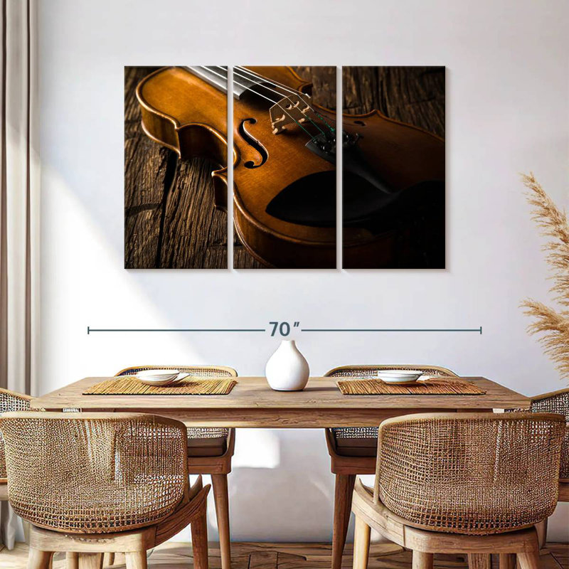Abarca violon grain de bois, H 36 po x l 57 po