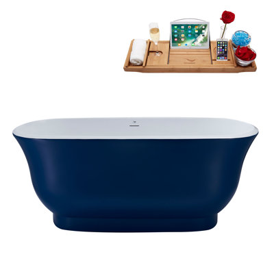 59.1'' x 28.3'' Soaking Acrylic Bathtub