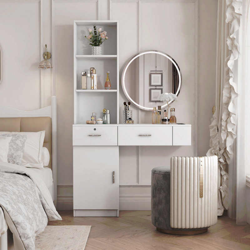 Bureau à cheveux moderne et simple, rangement multicouche, grand espace de rangement