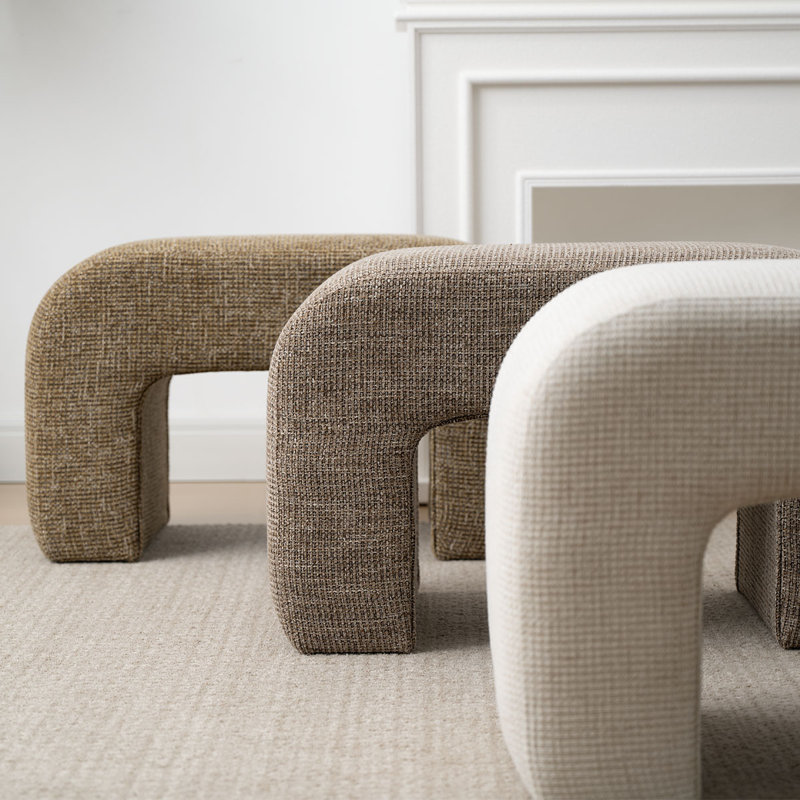 Banc 29 po avec cascade rembourrée, Beige