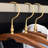 Solid Wood and Brass Clothes Hanger-102830720