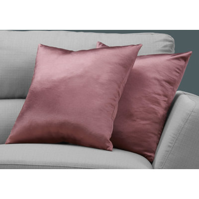 Pillows, Set Of 2, 18 X 18 Square, Insert Included, Accent, Sofa, Couch, Bedroom, Polyester