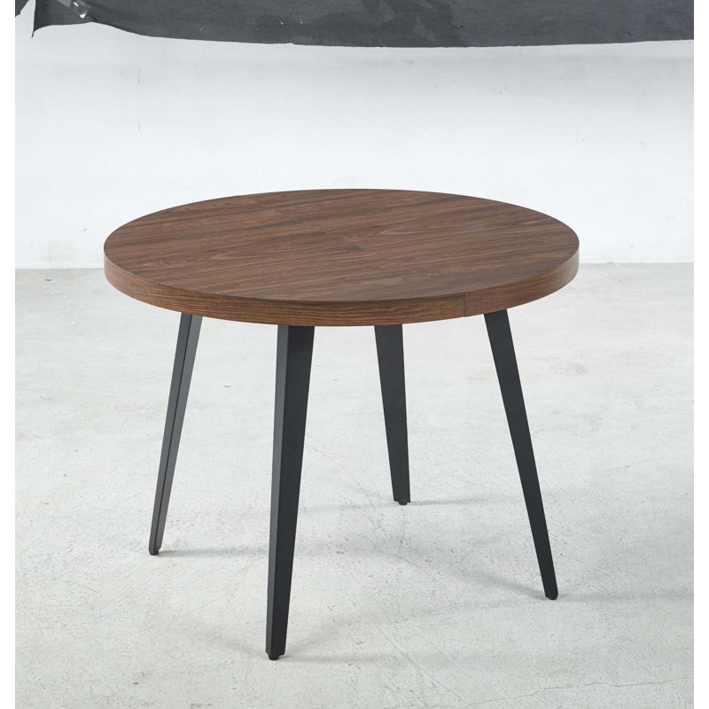 Table extensible, table de salle à manger, table de bureau, table basse, pieds en métal, plateau en panneau de fibres à densité moyenne