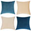 Ensemble de 4 coussins décoratifs en velours, couleurs contrastantes-114187989-114187996