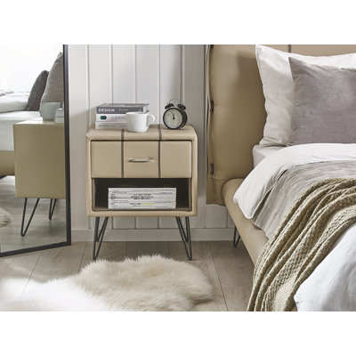 Margie 48cm W Solid Wood Bedside Table