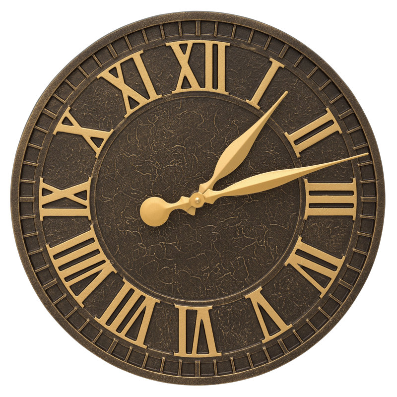 Geneva 16" Wall Clock, Aged Bronze