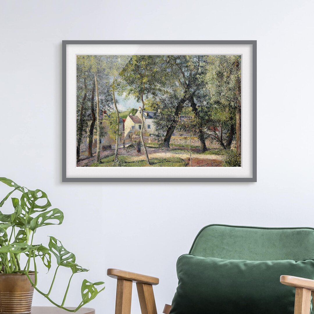 Gerahmtes Papierbild Landschaft bei Osny von Camille Pissarro