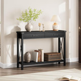 Industrial Console Table with Drawers