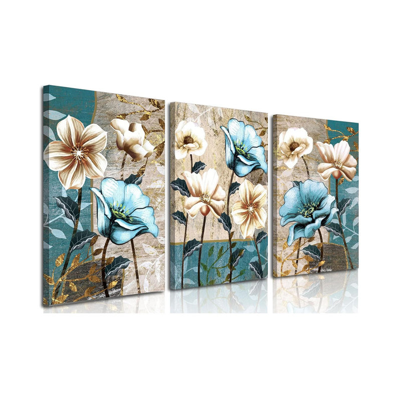 3 Piece Wrapped Canvas Print, 40 cm H x 30 cm W