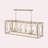Bellamie 8-Light Metal Caged Rectangular Linear Chandelier-1129595944