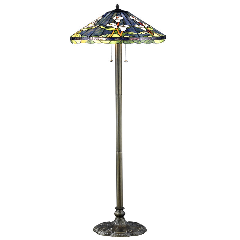 Preston 63'' Bronze Traditional Floor Lamp with Outlet