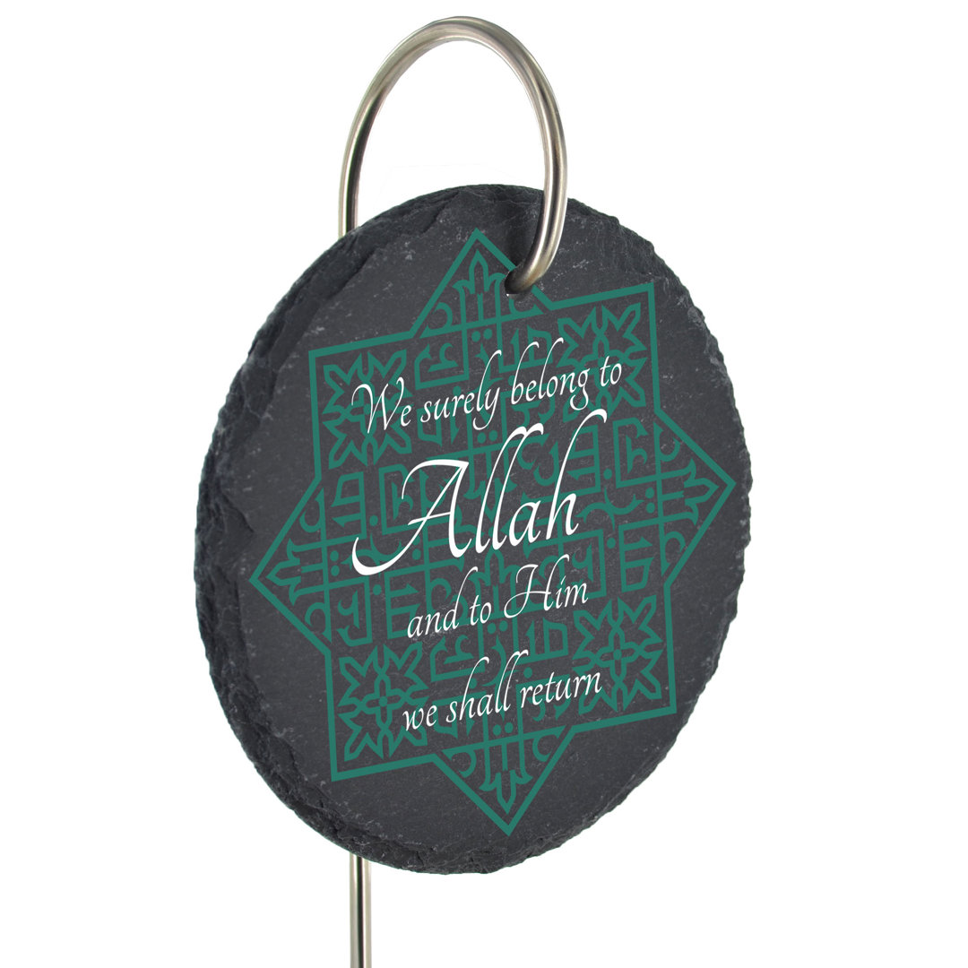 Borgia Waterproof Slate Circle Grave Marker People Memorial Plaque