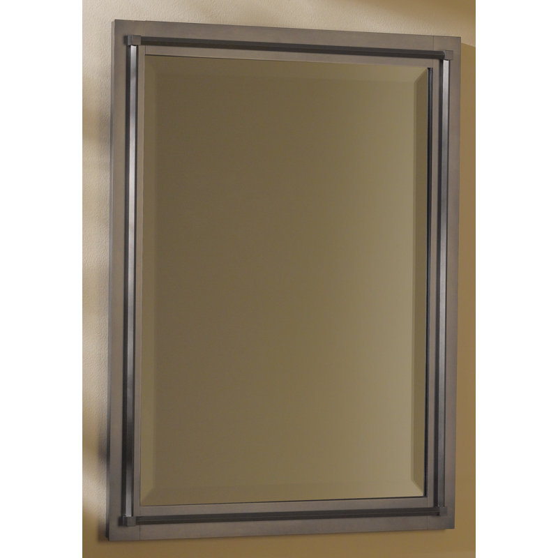 Rook Industrial Beveled Accent Mirror, Bronze
