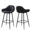 Upholstered Counter Stool with Metal Frame-2018557187