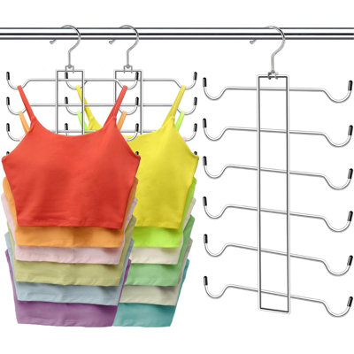 Ensemble de 2 supports de soutien-gorge en métal avec 24 crochets faciles d'accès