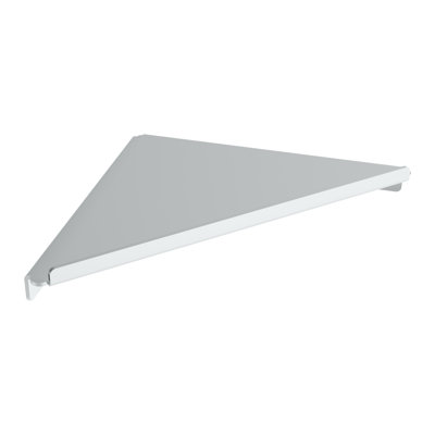 Tablette d'angle murale - Chrome, fabrication en laiton de qualité supérieure, quincaillerie d'installation incluse