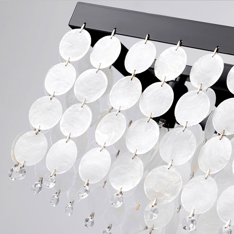 Lustre 6 lumières Adeboye, Noir mat