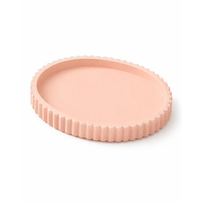  Blush Scalloped Stone Catchall Tray