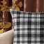 Housses d'Halloween à carreaux écossais tartan écossais 20 x 20 noir et blanc-138214108-138214116