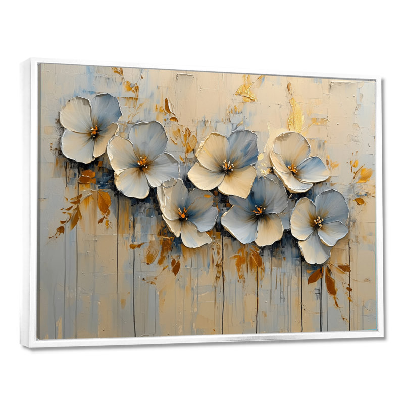 «Moung Violet Flowers Dreaming In Fields I - Violets», art mural, H 24 po x l 32 po, Impression encadrée flottante, Blanc