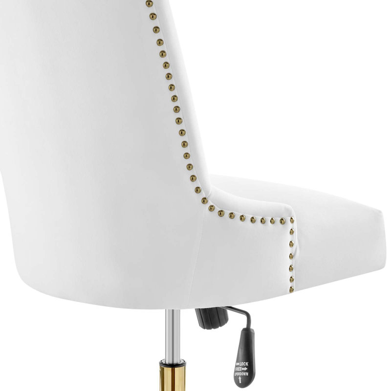 Chaise de bureau Empower Channel, Blanc, Or