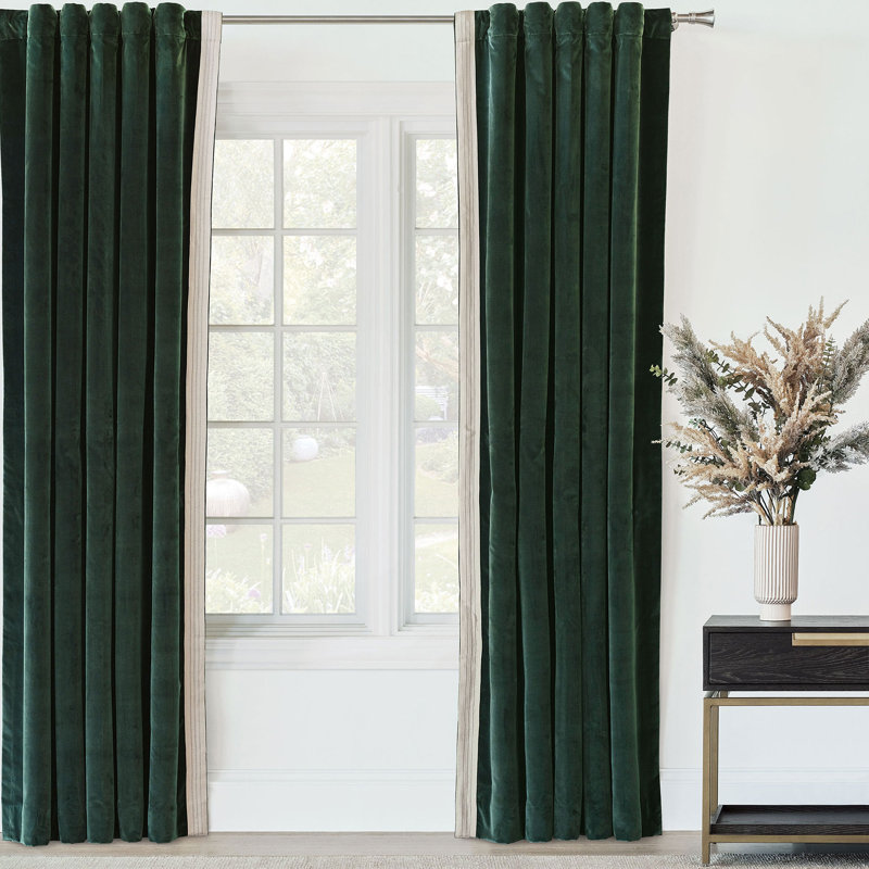 Esmeralda Room Darkening Curtain, 48" W x 84" L, Left