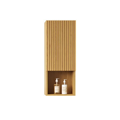 Armoire étroite de 35 po de hauteur pour salle de bain - fixée au mur avec porte et tablettes, espace compact haut, petit rangement