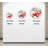 Pomegranate Tempered Glass Wall Clock, Red Accent, Floral Pattern Clock, Oversized Clock, Modern Wall Decor, Unique Timepiece-1797101017-1797101016