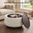 Round Cocktail Ottoman with Storage-265519386