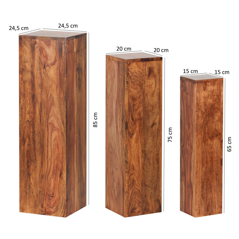 Maxille Plant Stand - Set of 3, Sheesham
