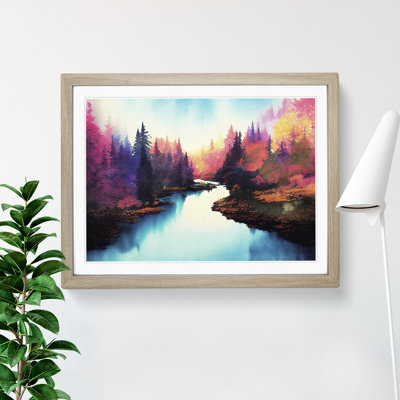 Colourful Forest River Vol.2 - Single Picture Frame Print