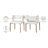 Caleb Upholstered Arm Chair in White-1340750130