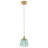 1-Light Blue Glass Iron Dimmable Pendant Lamp